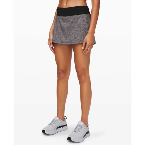 Lululemon Skirt Women 8 Pace Rival Regular No Panel Mini Gray Running Tennis Gym - Picture 1 of 12